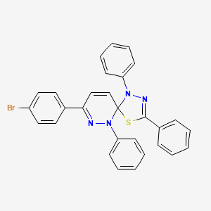 8-(4-Bromophenyl)-1,3,6-triphenyl-4-thia-1,2,6,7-tetraazaspiro[4.5]deca-2,7,9-triene