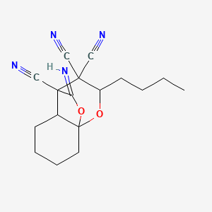 2-butyl-10-iminotetrahydro-8a,4-(epoxymethano)chromene-3,3,4(2H,4aH)-tricarbonitrile