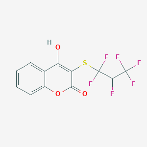 3-[(1,1,2,3,3,3-Hexafluoropropyl)sulfanyl]-4-hydroxy-2H-chromen-2-one