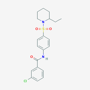 3-chloro-N-{4-[(2-ethylpiperidin-1-yl)sulfonyl]phenyl}benzamide