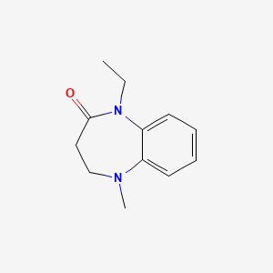 molecular formula C12H16N2O B11091844 1-ethyl-5-methyl-1,3,4,5-tetrahydro-2H-1,5-benzodiazepin-2-one 