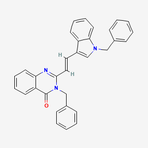 3-benzyl-2-[(E)-2-(1-benzyl-1H-indol-3-yl)ethenyl]quinazolin-4(3H)-one