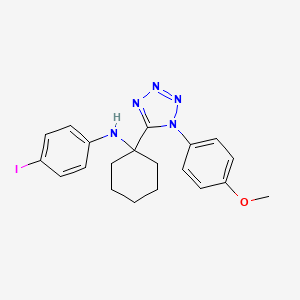 4-iodo-N-{1-[1-(4-methoxyphenyl)-1H-tetrazol-5-yl]cyclohexyl}aniline