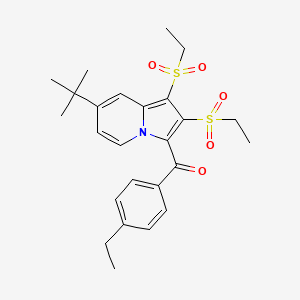 [7-Tert-butyl-1,2-bis(ethylsulfonyl)indolizin-3-yl](4-ethylphenyl)methanone