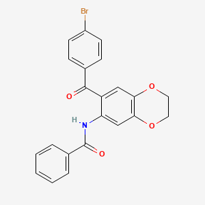 N-[7-(4-bromobenzoyl)-2,3-dihydro-1,4-benzodioxin-6-yl]benzamide