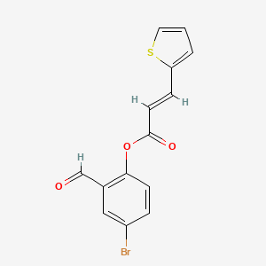 4-bromo-2-formylphenyl (2E)-3-(thiophen-2-yl)prop-2-enoate