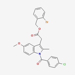 2-bromobenzyl {1-[(4-chlorophenyl)carbonyl]-5-methoxy-2-methyl-1H-indol-3-yl}acetate