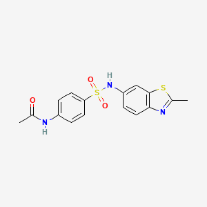 N-[4-[(2-methyl-1,3-benzothiazol-6-yl)sulfamoyl]phenyl]acetamide