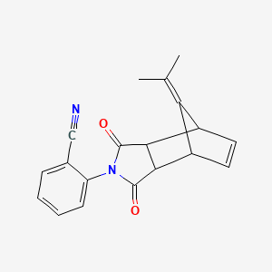 2-[1,3-dioxo-8-(propan-2-ylidene)-1,3,3a,4,7,7a-hexahydro-2H-4,7-methanoisoindol-2-yl]benzonitrile