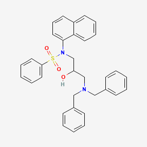 N-[3-(dibenzylamino)-2-hydroxypropyl]-N-(naphthalen-1-yl)benzenesulfonamide