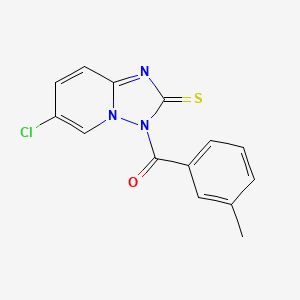 (6-Chloro-2-thioxo-2H-[1,2,4]triazolo[1,5-a]pyridin-3-yl)-m-tolyl-methanone