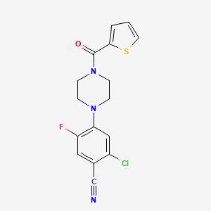 2-Chloro-5-fluoro-4-[4-(thiophene-2-carbonyl)-piperazin-1-yl]-benzonitrile