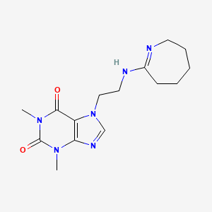 7-{2-[(2E)-azepan-2-ylideneamino]ethyl}-1,3-dimethyl-3,7-dihydro-1H-purine-2,6-dione