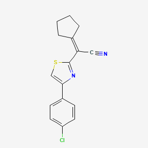 [4-(4-Chloro-phenyl)-thiazol-2-yl]-cyclopentylidene-acetonitrile