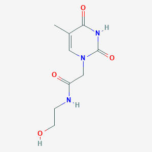 N-(2-Hydroxyethyl)-2-(5-methyl-2,4-dioxo-3,4-dihydro-1(2H)-pyrimidinyl)acetamide