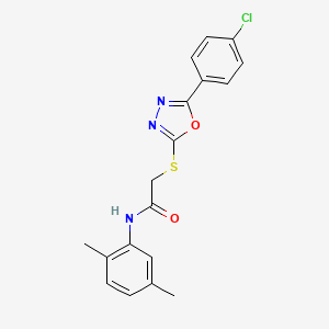 2-{[5-(4-chlorophenyl)-1,3,4-oxadiazol-2-yl]sulfanyl}-N-(2,5-dimethylphenyl)acetamide