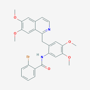 2-bromo-N-{2-[(6,7-dimethoxyisoquinolin-1-yl)methyl]-4,5-dimethoxyphenyl}benzamide