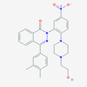 molecular formula C28H29N5O4 B11092176 4-(3,4-dimethylphenyl)-2-{2-[4-(2-hydroxyethyl)piperazin-1-yl]-5-nitrophenyl}phthalazin-1(2H)-one 