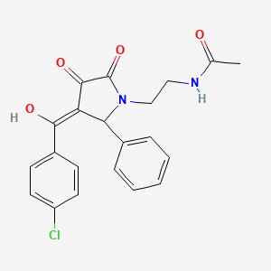 N-(2-{3-[(4-chlorophenyl)carbonyl]-4-hydroxy-5-oxo-2-phenyl-2,5-dihydro-1H-pyrrol-1-yl}ethyl)acetamide