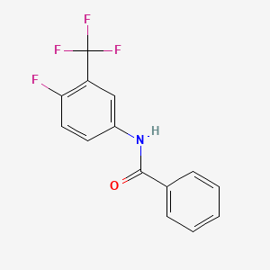 molecular formula C14H9F4NO B11092192 N-[4-fluoro-3-(trifluoromethyl)phenyl]benzamide 