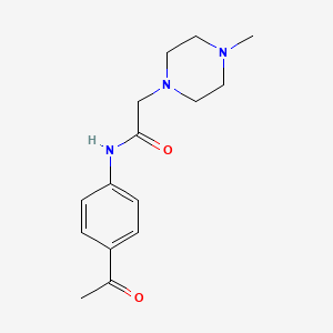 molecular formula C15H21N3O2 B11092201 N-(4-acetylphenyl)-2-(4-methylpiperazin-1-yl)acetamide 