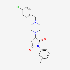 3-[4-(4-Chlorobenzyl)piperazin-1-yl]-1-(3-methylphenyl)pyrrolidine-2,5-dione