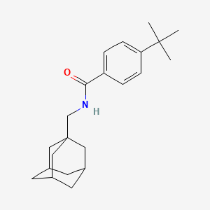 molecular formula C22H31NO B11092235 Benzamide, N-(adamantan-1-yl)methyl-4-tert-butyl- 