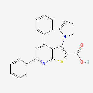 4,6-diphenyl-3-(1H-pyrrol-1-yl)thieno[2,3-b]pyridine-2-carboxylic acid