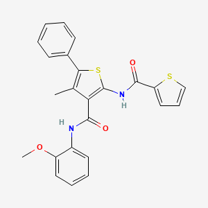 N-(2-Methoxyphenyl)-4-methyl-5-phenyl-2-(thiophene-2-amido)thiophene-3-carboxamide