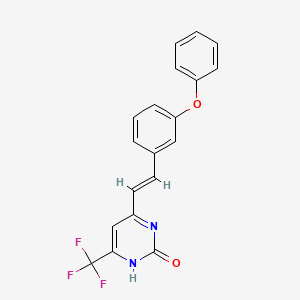 4-[(E)-2-(3-phenoxyphenyl)ethenyl]-6-(trifluoromethyl)pyrimidin-2(1H)-one