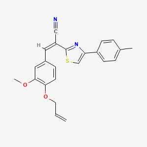 (2Z)-3-[3-methoxy-4-(prop-2-en-1-yloxy)phenyl]-2-[4-(4-methylphenyl)-1,3-thiazol-2-yl]prop-2-enenitrile