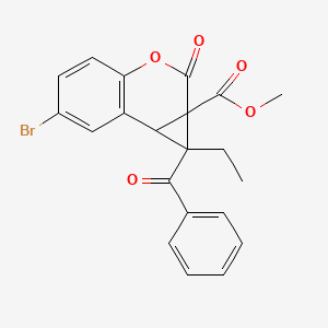 methyl 1-benzoyl-6-bromo-1-ethyl-2-oxo-1,7b-dihydrocyclopropa[c]chromene-1a(2H)-carboxylate