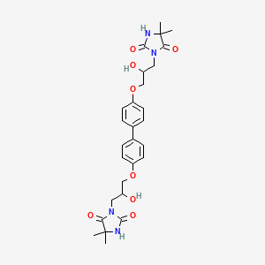 3,3'-{Biphenyl-4,4'-diylbis[oxy(2-hydroxypropane-3,1-diyl)]}bis(5,5-dimethylimidazolidine-2,4-dione)