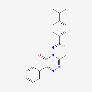 3-methyl-6-phenyl-4-({(E)-[4-(propan-2-yl)phenyl]methylidene}amino)-1,2,4-triazin-5(4H)-one