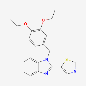 1-(3,4-diethoxybenzyl)-2-(1,3-thiazol-5-yl)-1H-benzimidazole