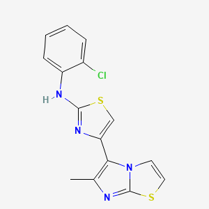 N-(2-chlorophenyl)-4-(6-methylimidazo[2,1-b][1,3]thiazol-5-yl)-1,3-thiazol-2-amine