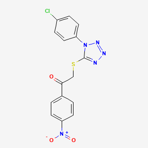 2-{[1-(4-chlorophenyl)-1H-tetrazol-5-yl]sulfanyl}-1-(4-nitrophenyl)ethanone