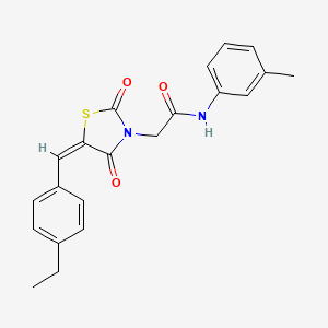 2-[(5E)-5-(4-ethylbenzylidene)-2,4-dioxo-1,3-thiazolidin-3-yl]-N-(3-methylphenyl)acetamide