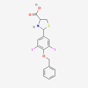 2-[4-(Benzyloxy)-3,5-diiodophenyl]-1,3-thiazolidine-4-carboxylic acid