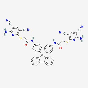 N,N'-(9H-Fluorene-9,9-diyldi-4,1-phenylene)bis{2-[(6-amino-3,5-dicyano-2-pyridinyl)sulfanyl]acetamide}