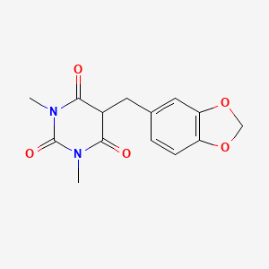 5-(1,3-benzodioxol-5-ylmethyl)-1,3-dimethylpyrimidine-2,4,6(1H,3H,5H)-trione