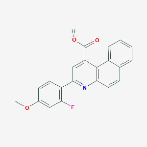 molecular formula C21H14FNO3 B11092573 3-(2-Fluoro-4-methoxyphenyl)benzo[f]quinoline-1-carboxylic acid 