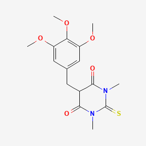 1,3-dimethyl-2-thioxo-5-(3,4,5-trimethoxybenzyl)dihydropyrimidine-4,6(1H,5H)-dione