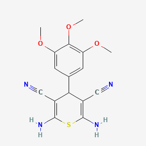 2,6-Diamino-4-(3,4,5-trimethoxyphenyl)-4H-thiopyran-3,5-dicarbonitrile