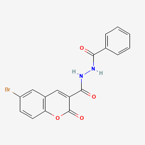 6-bromo-2-oxo-N'-(phenylcarbonyl)-2H-chromene-3-carbohydrazide