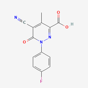 1,6-Dihydropyridazine-3-carboxylic acid, 5-cyano-1-(4-fluorophenyl)-4-methyl-6-oxo-