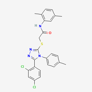 2-{[5-(2,4-dichlorophenyl)-4-(4-methylphenyl)-4H-1,2,4-triazol-3-yl]sulfanyl}-N-(2,5-dimethylphenyl)acetamide