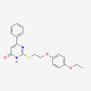 2-[2-(4-ethoxyphenoxy)ethylsulfanyl]-6-phenyl-1H-pyrimidin-4-one