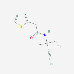 N-(3-methylpent-1-yn-3-yl)-2-(thiophen-2-yl)acetamide