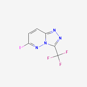 molecular formula C6H2F3IN4 B11092821 [1,2,4]Triazolo[4,3-b]pyridazine, 6-iodo-3-trifluoromethyl- 